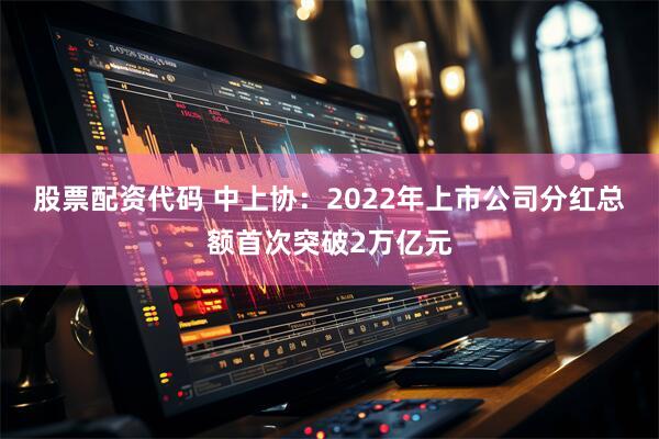 股票配资代码 中上协：2022年上市公司分红总额首次突破2万亿元