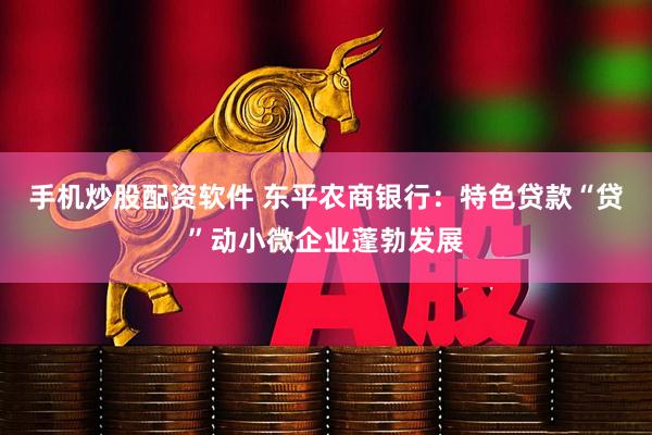 手机炒股配资软件 东平农商银行：特色贷款“贷”动小微企业蓬勃发展