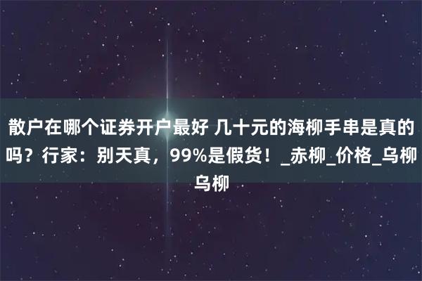 散户在哪个证券开户最好 几十元的海柳手串是真的吗？行家：别天真，99%是假货！_赤柳_价格_乌柳